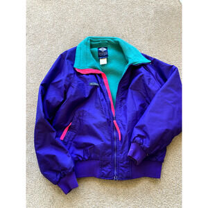 Vintage Columbia Women's XL Skin Jacket 80s/90s? Purple Teal Pink